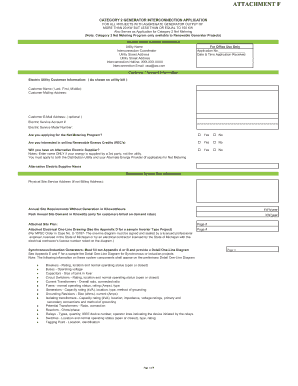 Michigan Category 2 Generator Interconnection Application