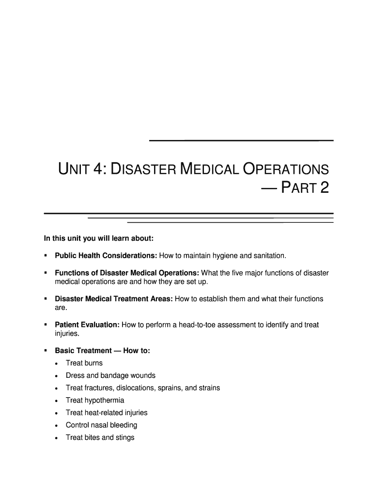 Fillable online fema cert basic training instructor guide unit 4 this