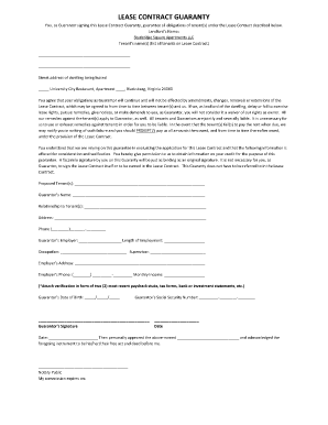 lease contract guaranty