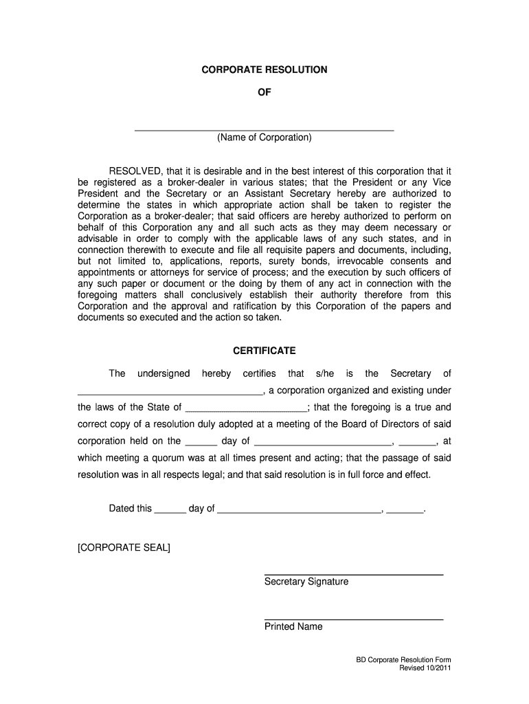 Corporate Resolution Form Illinois Fill Online Printable Fillable 