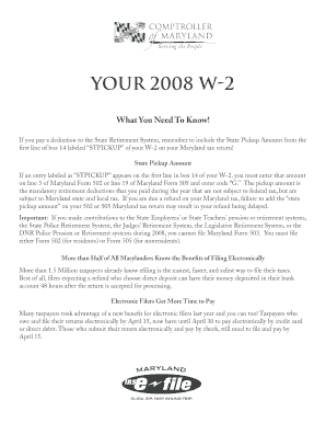 2008 W-2 Tax Form