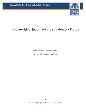 Underwriting Supermarkets and Grocery Stores - CDFI Fund - cdfifund