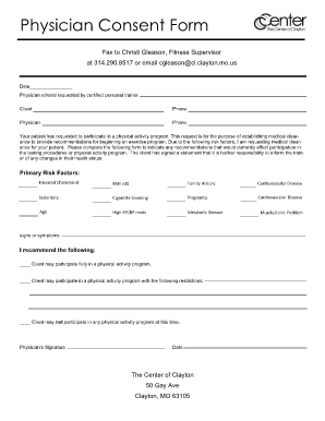 Physician Consent Form