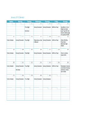 Monthly calendar pdf - blank august 2013 calendar form