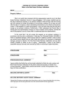 affidavit of occupancy sample