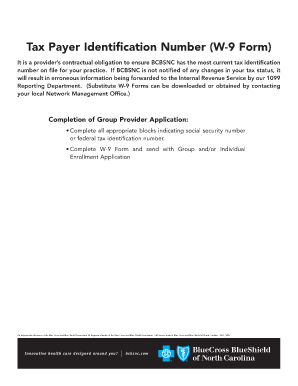 W-9 Form for Tax Payer Identification