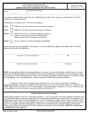 20-16 Summary Sheet for Assurances - Ohio Emergency ... - ema ohio