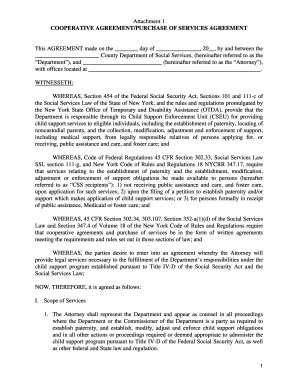 New York Child Support Legal Services Agreement