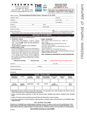 Freeman Payment Form