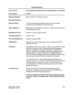 Non-Earnings Garnishment Order to Garnishee