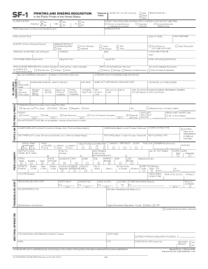 SF-1 Printing and Binding Requisition