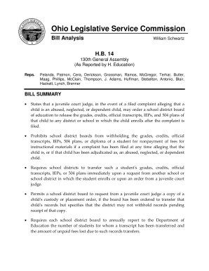 Ohio Legislative Service Commission Bill Analysis William Schwartz H