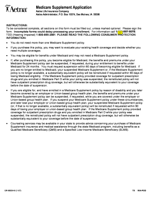 Medicare Supplement Application