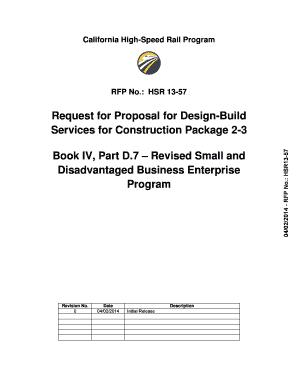 Request for proposal form - Services for Construction Package 2-3