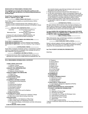 Printable labels pdf - Patch rivastigimine Label - accessdata fda