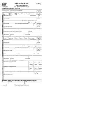 California Traffic Accident Report Form