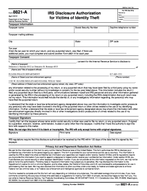 IRS Form 8821-A Disclosure Authorization