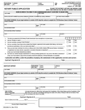 New York Notary Public Application