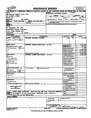 Insurance Binder