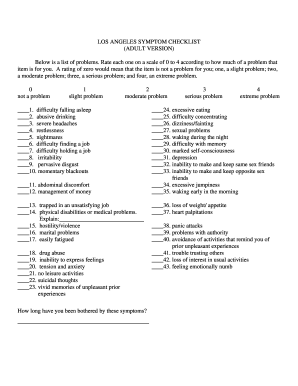 Los Angeles Symptom Checklist