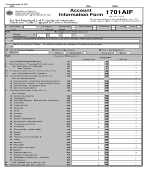 BIR Form 1701AIF