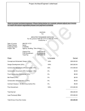 Architect Engineer Invoice Template