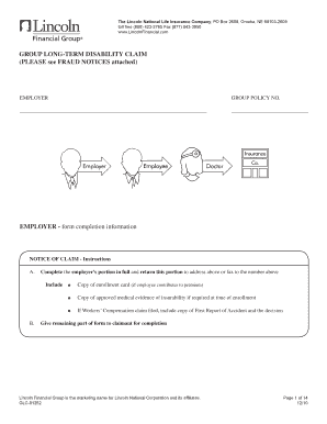 Long-Term Disability Claim Employer's Statement