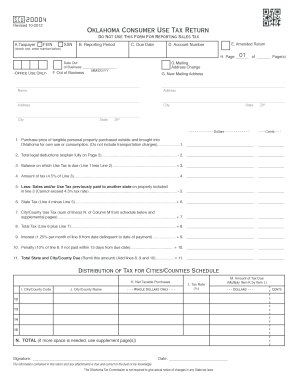 Oklahoma Consumer Use Tax Return
