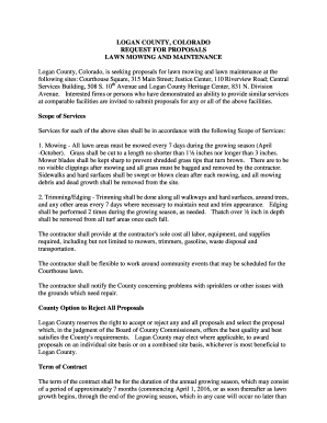 LOGAN COUNTY COLORADO REQUEST FOR PROPOSALS - colorado