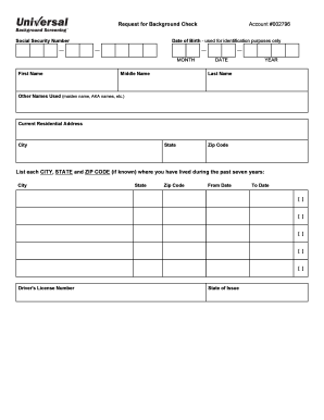 Background Check Authorization Form