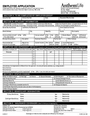 Employee Application Form