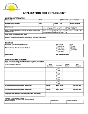 Application for Employment