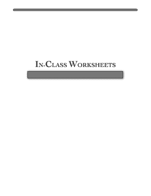 In-Class Worksheet for Personal Development
