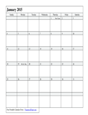Fillable Online Free Printable Calendars From: WaterproofPaper Fax ...