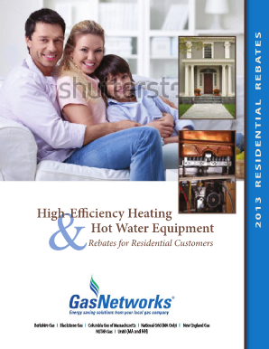 2013 High-Efficiency Heating Equipment Rebate Application