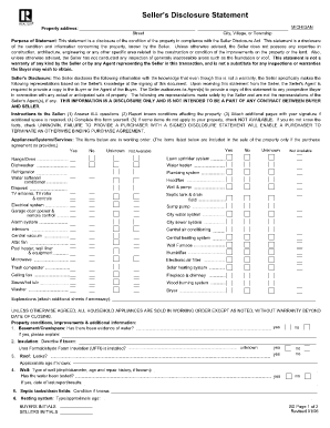 Fillable Seller's Disclosure Statement