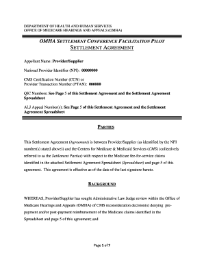 Medicare Settlement Agreement