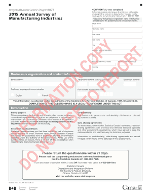2015 Annual Survey of Manufacturing Industries