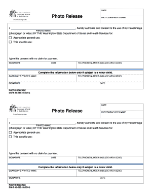 Washington State Photo Release Form