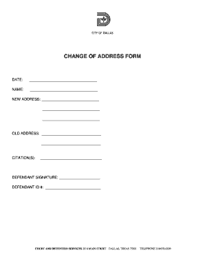Change of Address Form