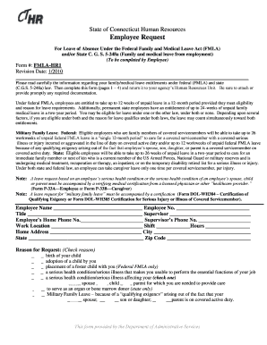 Connecticut FMLA Leave Request Form