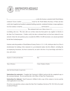 Contractor's Affidavit