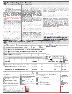 Florida Voter Registration Application