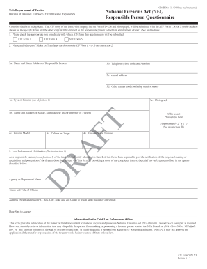 Nfa Responsible Person Form - Fill Online, Printable, Fillable, Blank
