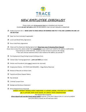 New Employee Checklist