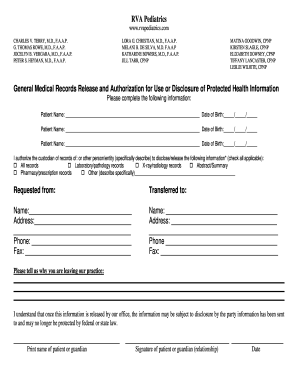 Medical Records Release Authorization