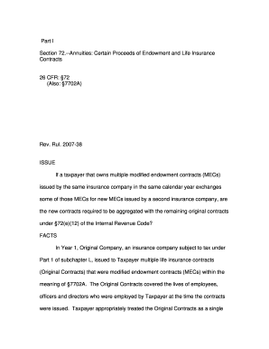 IRS Revenue Ruling 2007-38 on Modified Endowment Contracts