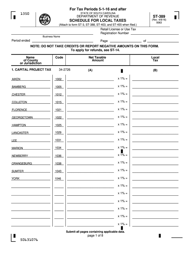 st 389 2016 form Preview on Page 1