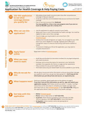 Georgia Health Coverage Application