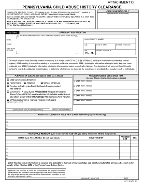 Pennsylvania Arrest/Conviction Report & Certification Form